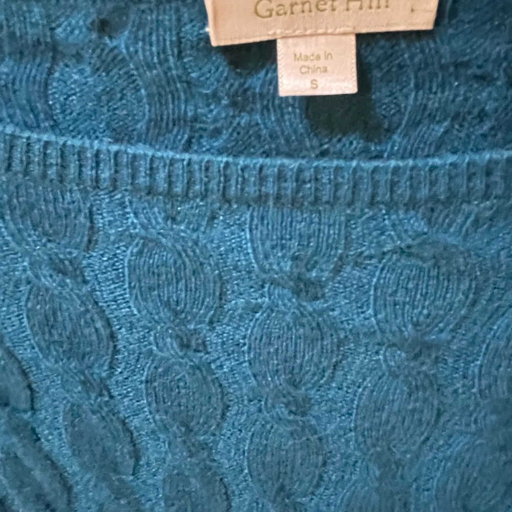 Cashmere Cable Knit Short-Sleeve Sweater